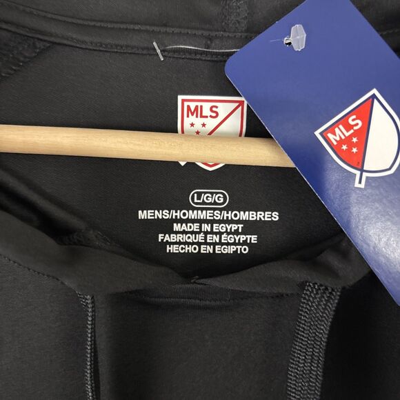 Columbus Crew Hoodie Sz Large Black MLS Soccer Long Sleeve Shirt Performance NWT - Picture 3 of 5